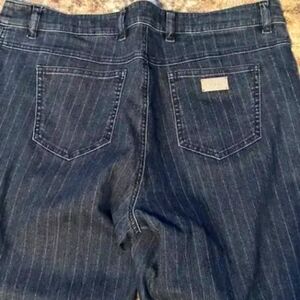 Escada Lightly Pinned Stripe Jeans